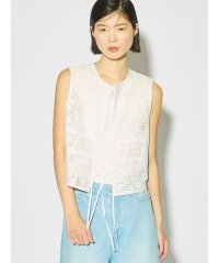 MIDIUMISOLID/MIDIUMISOLID for Ladies レースショートベスト/508011697