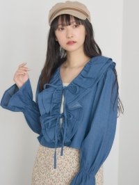 RETRO GIRL/レトロガール RETRO GIRL デニムフリルボレロ/507917968