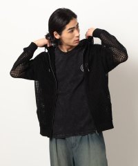 Purple & Yellow/メッシュニットジップパーカ/507983734