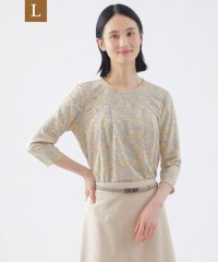 TRANS WORK(L)/【L】【吸水速乾】【接触冷感】【UV対策】【ウォッシャブル】カモフラワーエアファインカットソー/508001251
