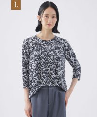 TRANS WORK(L)/【L】【吸水速乾】【接触冷感】【UV対策】【ウォッシャブル】カモフラワーエアファインカットソー/508001251