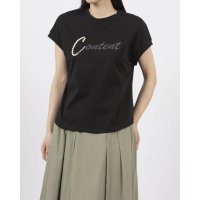 EGLANTINE/エグランティーヌ EGLANTINE パール付きロゴカットソー/508009612