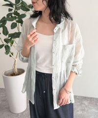 fredy emue/チェック柄シアーシャツ/508010531