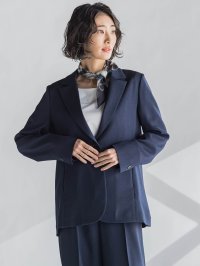 la.f…(Lsize)/ラ エフ エルサイズ la.f…(Lsize) 【大きいサイズ】麻調テーラードジャケット≪手洗い可能≫/508012241