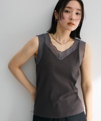 Green Parks/グリーン パークス Green Parks ・SUGAR SPOON シアー切替タンクトップ/508013096