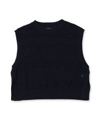 GROOVY COLORS/グルーヴィーカラーズ GROOVY COLORS Cotton Striped Side－open Knit Vest/508014026