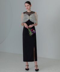 Leja/レジャ Leja チュールフリルビスチェIラインドレスワンピース美脚効果結婚式 パーティードレス 成人式 20代 30代 40代/508014267