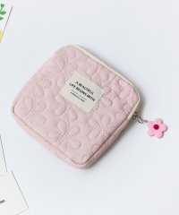 TeddyShop/テディショップ Teddyshop 韓国っぽフラワーステッチ淡色キルティングポーチ/508014491