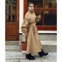 KOBE LETTUCE/コウベレタス KOBE LETTUCE [ yuri.さんコラボ ]ギャザースリーブロングトレンチコート【ショート】[選べる2丈][K1353]/508014520