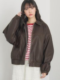RETRO GIRL/レトロガール RETRO GIRL FレザークロップドJK/508014723