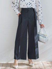 LAUTREAMONT/ロートレアモン LAUTREAMONT ベルト付きワイドシルエットパンツ≪洗濯機で洗える≫/508015042