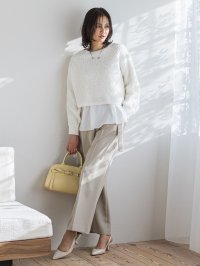 LAUTREAMONT/ロートレアモン LAUTREAMONT ベルト付きワイドシルエットパンツ≪洗濯機で洗える≫/508015042