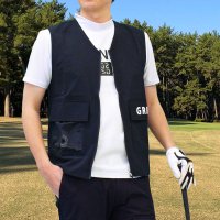 TopIsm/トップイズム TopIsm ゴルフウェア メンズ ベスト GIORNO SEVEN ジョルノセブン トップス ポリエステルストレッチ 多機能ポケット ロゴ おし/508015047