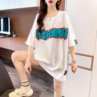 Belle Cie/ベルシー Belle Cie Tシャツ 半袖 トップス パンク ロック ダンス プリント 春夏 レディース 韓国ファッション 衣装 かっこいい オーバーサイズ /508015230