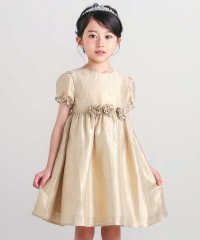 BeBe/ローズモチーフカールマイヤーパフスリーブドレス(100~140cm)/507983826
