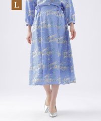 TRANS WORK(L)/【L】【イラストレーターコラボ企画】【ウォッシャブル】ビエラ Hamptonsプリントギャザースカート/508001269