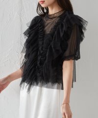 Ranan/ラナン RANAN アシメフリルチュールブラウス/508009640