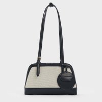 CHARLES & KEITH/Enola エノラ キャンバスツートーンイロンゲイティッドハンドルバッグ/508010985