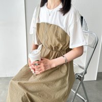 GeeRA/ジーラ GeeRA ハーフジップビスチェドッキングワンピース/508015404