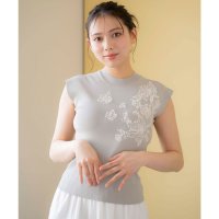 Noela/ノエラ Noela スパンコール刺繍ノースリニット/508015570