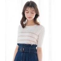 Noela/ノエラ Noela ボーダーケーブルニット/508015575