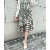 an another angelus/アンアナザーアンジェラス an another angelus 楽天ガールズアワード 【モデル着用商品】チェックドレープラッフルスカート【洗える】/508015714