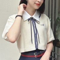 an another angelus/アンアナザーアンジェラス an another angelus 楽天ガールズアワード 【モデル着用商品】【洗える】配色ラインバルーンスリーブニットカーディガン/508015715