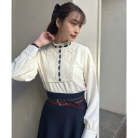 an another angelus/アンアナザーアンジェラス an another angelus 【洗える】はしごレースヨークプルオーバーブラウス/508015717