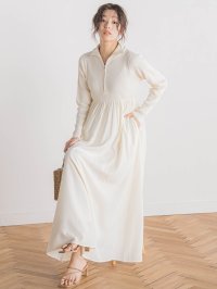 Droite Lautreamont/ドロワット ロートレアモン Droite lautreamont ハーフジップドッキングワンピース≪手洗い可能≫/508015945