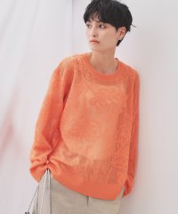 OPAQUE.CLIP/フワラー柄シアーメッシュニット【洗濯機洗い可】/508015964