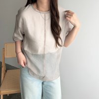 GeeRA/ジーラ GeeRA オーガンジーレイヤードTシャツ/508016932