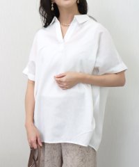 libelle more/リベル モア libelle more やわさらリネン〈洗濯機可能・吸水速乾・UVカット〉無地スキッパーシャツ/508016943