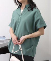 libelle more/リベル モア libelle more やわさらリネン〈洗濯機可能・吸水速乾・UVカット〉無地スキッパーシャツ/508016943