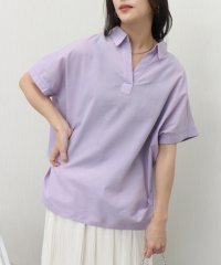libelle more/リベル モア libelle more やわさらリネン〈洗濯機可能・吸水速乾・UVカット〉無地スキッパーシャツ/508016943