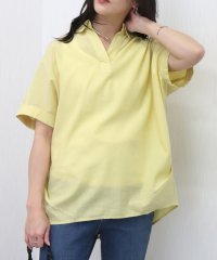 libelle more/リベル モア libelle more やわさらリネン〈洗濯機可能・吸水速乾・UVカット〉無地スキッパーシャツ/508016943