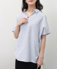 libelle more/リベル モア libelle more やわさらリネン〈洗濯機可能・吸水速乾・UVカット〉ストライプスキッパーシャツ/508016944