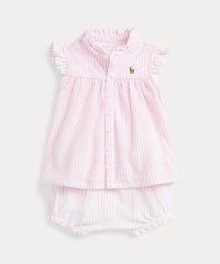 POLO RALPH LAUREN/(ベビー)ストライプド ニット オックスフォード トップス & ブルマー セット/508017460