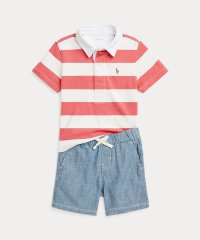 POLO RALPH LAUREN/(ベビー)ストライプド ラグビーシャツ & シャンブレー ショートパンツ セット/508017473