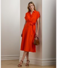 LAUREN RALPH LAUREN/ベルテッド クレープ ドレス/508017631