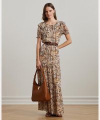 LAUREN RALPH LAUREN/フローラル ジョーゼット パフスリーブ ドレス/508017633