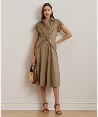 LAUREN RALPH LAUREN/ツイストフロント コットンブレンド シャツドレス/508017636