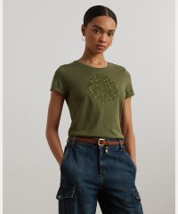 LAUREN RALPH LAUREN/エンブロイダリーロゴ コットンブレンド ジャージー Tシャツ/508017663