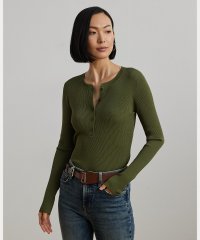 LAUREN RALPH LAUREN/リブニット ヘンリーネック セーター/508017680