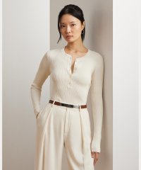 LAUREN RALPH LAUREN/リブニット ヘンリーネック セーター/508017681
