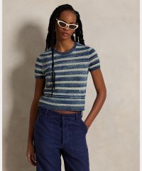 POLO RALPH LAUREN/ストライプド コットン ショートスリーブ セーター/508017818