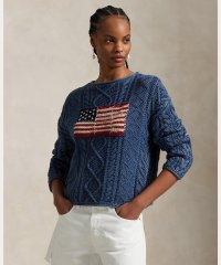 POLO RALPH LAUREN/フラッグ アランニット コットン セーター/508017821