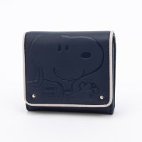 PEANUTS/ピーナッツ PEANUTS スヌーピー 型押し 中L字ファスナー 二つ折り財布/508018045