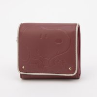 PEANUTS/ピーナッツ PEANUTS スヌーピー 型押し 中L字ファスナー 二つ折り財布/508018045