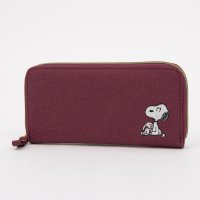 PEANUTS/ピーナッツ PEANUTS スヌーピー 織ネーム ラウンドファスナー 長財布/508018050