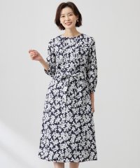 J.PRESS LADIES/【洗える】スパンフラワープリント  ワンピース/508018080